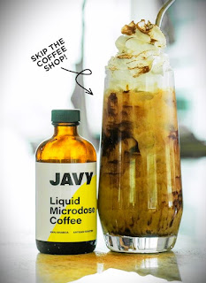 javy iced coffee container with a javy iced coffee mug
