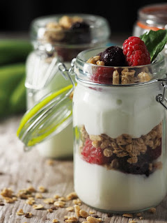 yogurt Dessert served in 2 lovely mason jars
